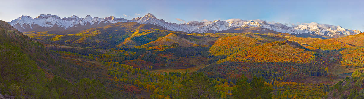 Sunrise on New Snow on the San Juans - San Juan Mountain Range, Co. Rd 5, Ridgway, Colorado