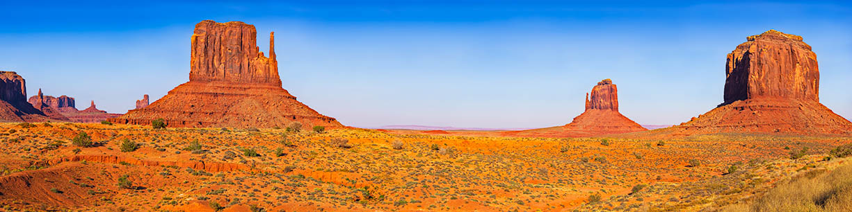 The Mittens in Late Afternoon Light - Monument Valley , Arizona