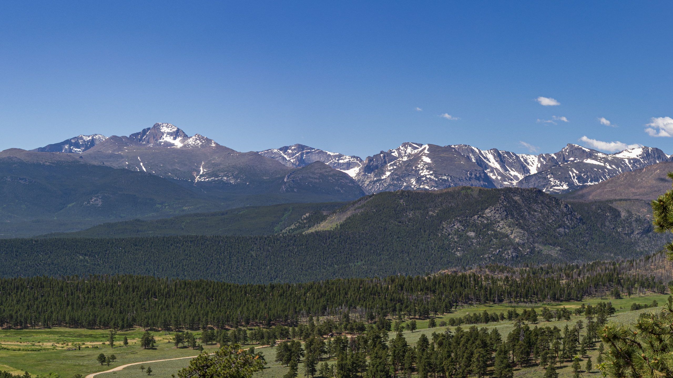 Longs Peak viewed from Beaver Meadows Overlook