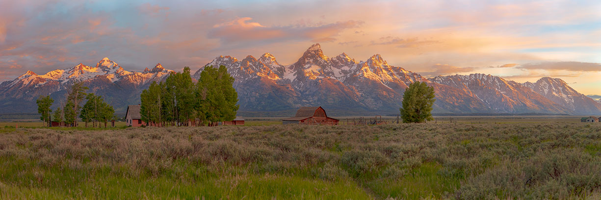 Mormon Row Sunrise - Tetons National Park, Wyoming