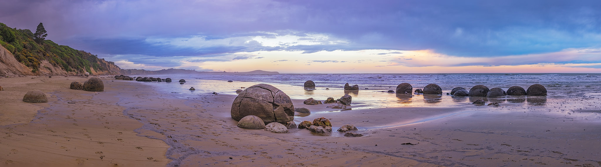 Moeraki Boulders at Sunset