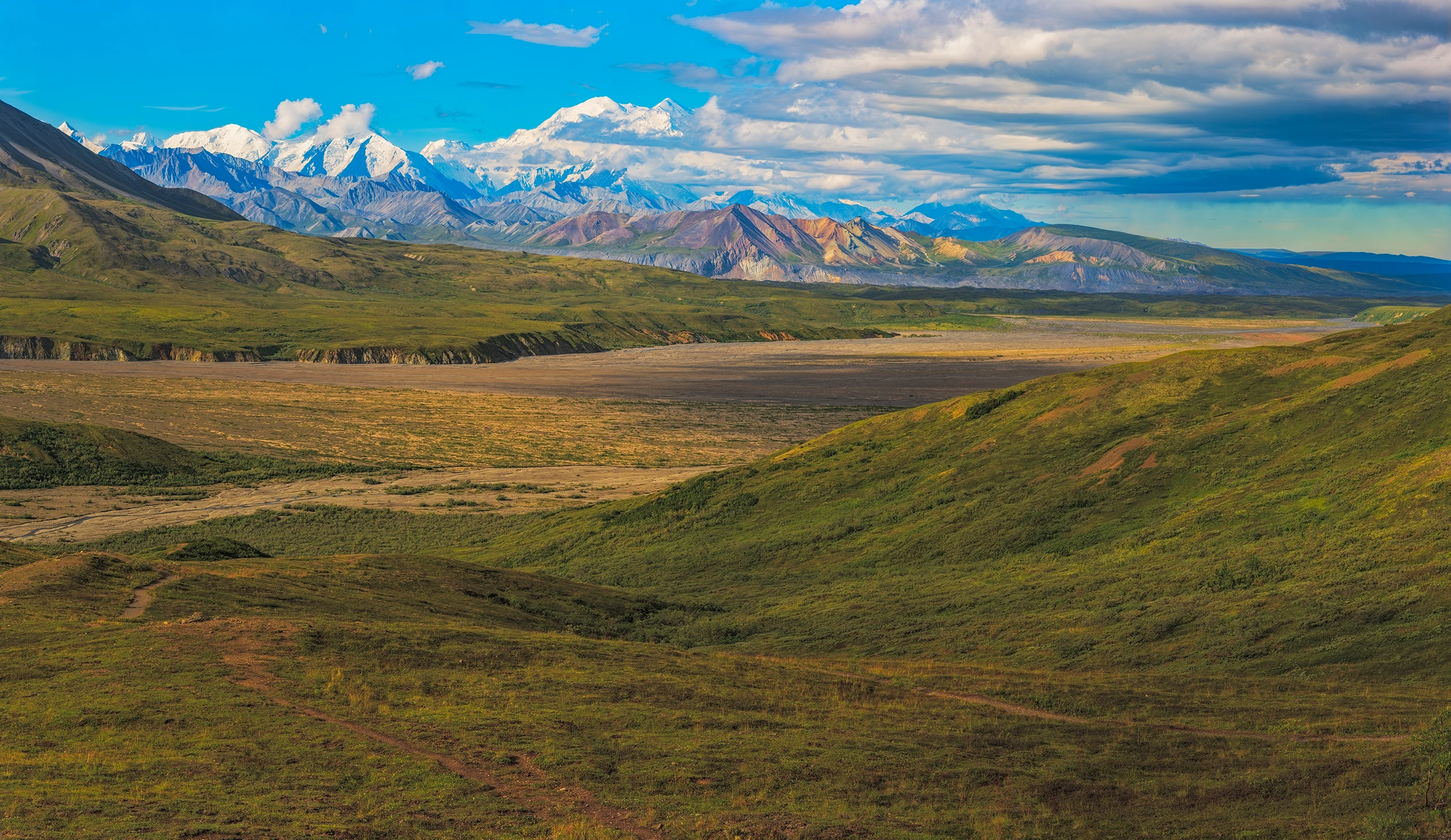 The vastness of Denali National Park can be felt when viewing this photo.