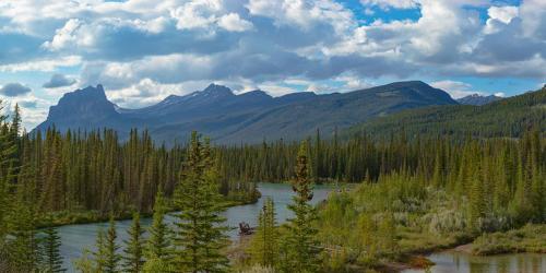 Bow River Valley in Banff National Park