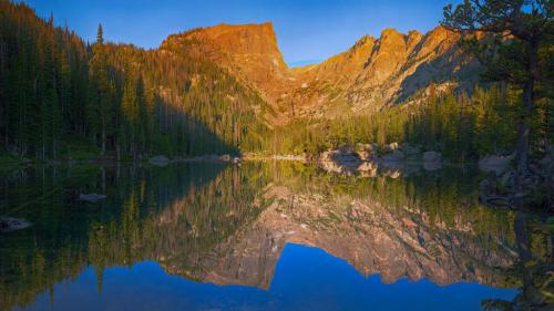 Dream Lake in Golden Early Morning Light